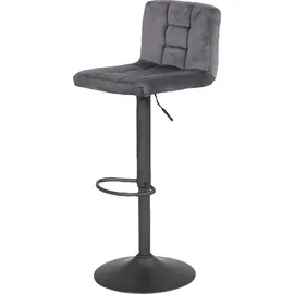 Hela Barhocker Amanda Samtvelour grau 2er Set