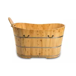 PureHaven freistehende Holzbadewanne aus Zedernholz - versch. Ausführungen
