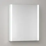 KEUCO Somaris Spiegelschrank mit Beleuchtung 14501001200 65 x 73,5 x 13 cm, Wandvorbau, 1 Tür, Anschlag links, verspiegelt, Aufputz