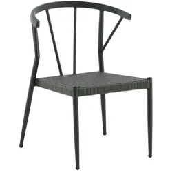 Stina Gartenstuhl stapelbar schwarz.