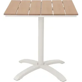 VCM Bistrotisch 70 x 70 x 72 cm Teak-Dekor