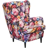 ed exciting design Ohrensessel Laurel Polyester 78 x 102 x 98 cm Mehrfarbig mit Massivholzfüßen