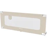 tulano Cover 48, Bettgitter Kinderbett, Sicherheitsgitter Absenkfunktion, 18-Fach höhenverstellbar, Bettschutzgitter 180 cm, Rausfallschutz Boxspringbett, Für Matratzen 10–28 cm, Beige