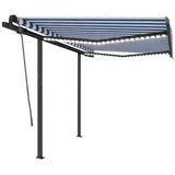 vidaXL LED Gelenkarmmarkise 350 x 250 cm blau/weiß
