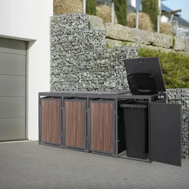 ML-Design Mülltonnenbox 4er 260 x 80 x 120 cm beige