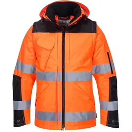 PORTWEST C469 3-in-1 Jacke Unisex Orange/Schwarz 3XL