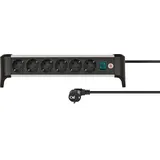 Brennenstuhl Alu-Office-Line 6-fach, 3m, schwarz/silber (1391040600)