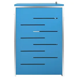 vidaXL Mülltonnenbox für 4 Tonnen 276,5 x 77,5 x 115,5 cm blau