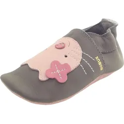 Grey Kitten Baby Krabbelschuhe, grau/grau