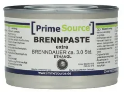 PrimeSource Brennpaste extra, 3 Stunden, Geruchsfreier Brennstoff zum Warmhalten von Speisen beim Catering oder Buffet, 200 g - Dose