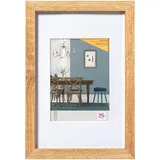 walther design Bilderrahmen eiche hell 60 x 80 cm mit Kunstglas und Passepartout Fiorito Holzrahmen EFX080E