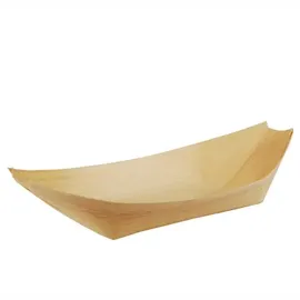 Papstar 50 Fingerfood - Schalen, Holz Pure Schiffchen,