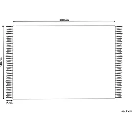 Beliani Teppich mehrfarbig 140 x 200 cm geometrisches Muster Kurzflor NAKKAS Bunt