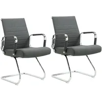 Svita Office Comfort 2er Set Besucherstuhl Freischwinger-Stuhl mit Armlehne