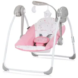 Chipolino Babywippe elektrisch Moonlight Musikfunktion, Fernbedienung, klappbar rosa