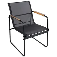 Mojawo Gartenstuhl 61 x 52,5 x 82 cm schwarz