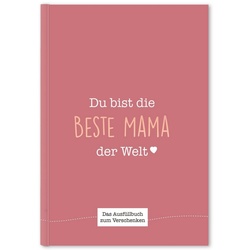 CUPCAKES & KISSES Notizbuch Mama Buch zum Ausfüllen, Muttertagsgeschenk, Geschenkidee für die Mama, Geschenk für die Mutter weiß