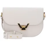 Coccinelle Umhängetasche Dew Crossbody Grained Leather Lambskin White