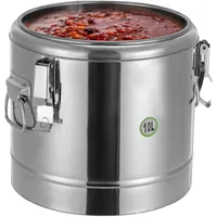 lninnery Edelstahl Thermobox Warmhaltebehälter Speisen Thermoport 10 L, für Restaurants, Hotels, Hausküchen, Einkaufszentren, Schulen, Picknicks, Camping