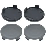 4 Nabenkappen Ø 56,0 mm - 51,5 mm / rund flach / Klebefläche