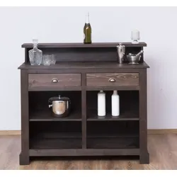 Casa Padrino Landhausstil Bar Theke Dunkelbraun 120 cm - Bar Möbel