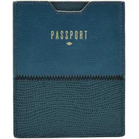 Fossil RFID Passport Sleeve Unisex Ausweishülle blau