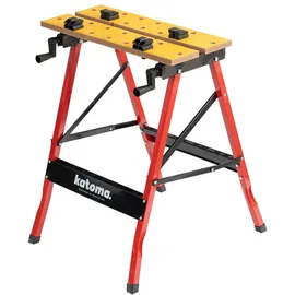 katoma Arbeitstisch Stahl/MDF klappbar 125 kg gelb/rot