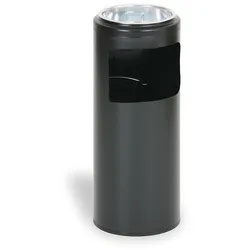 Außen Aschenbecher aus Metall, 20 l, schwarz