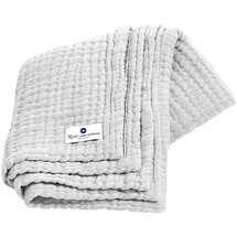 nordic coast company Musselindeckegrau, Grau, Textil, 80x80 cm] Schlafen, Babybett-Ausstattung, Babydecken & Babykissen, Babydecken
