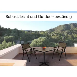 MCW Gartentisch J95 Schwarz Grau