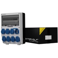 Preis-Zone Stromverteiler IP54 TD-S/FI mit 8x230 Mennekes Steckdosen Wandverteiler