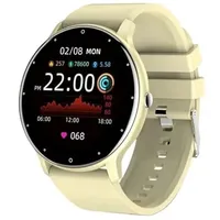 Micmetago Vital Gesundheitsuhr mit EKG & Blutdruck – Smartwatch Damen & Herren Metallarmband, Pulsuhr mit Blutsauerstoff, Schlaftracker, Fitness Tracker mit Sportmodi (Cremegelb)