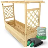 holz4home Pflanzkasten 128 x 103 x 44 cm Natur