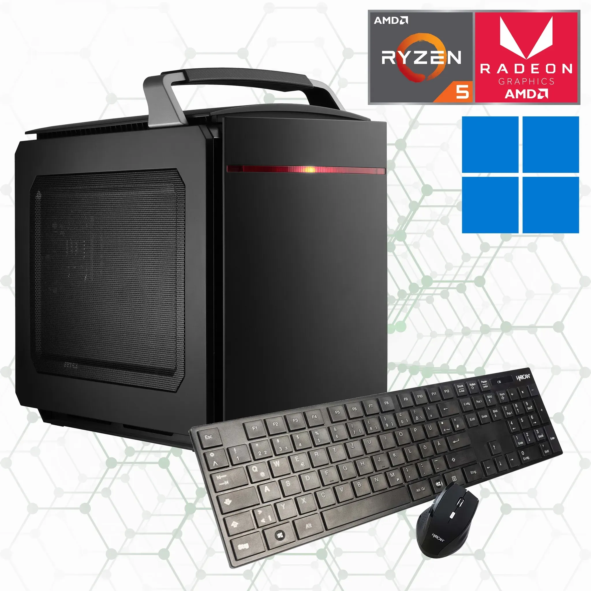 HYRICAN PC "Multimedia 7346" Computer Windows 11 Gr. Microsoft Windows 11 Home (64 Bit), 16 GB RAM 1000 GB SSD, schwarz