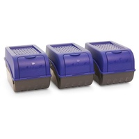 Novaliv 3x Mittel 5L Kartoffelbox marineblau Vorratsbehälter Aufbewahrungsdose Küchen