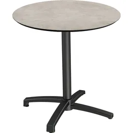 Essentials Klapptisch Ø 70 x 74 cm grau/schwarz