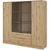 masseno Drehtürenschrank CATERINA 206 x 200 x 51 cm Braun