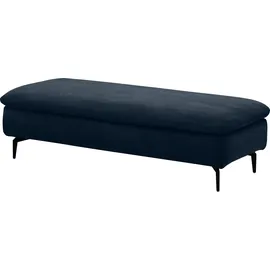 W.Schillig Eckcouch Leder 2-Sitzer Blau