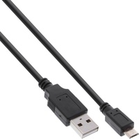 InLine Micro-USB 2.0 Kabel, Schnellladekab., USB-A ST/Micro-B ST, schwarz,