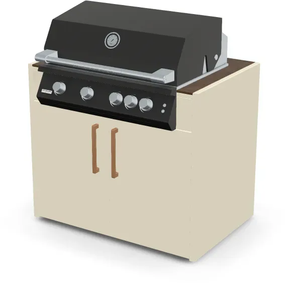 Brabura Fusion 400 RM Modul | Neustes Edelstahlmodell - Iron Corten / Perle Blanche / Holzgriff