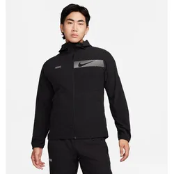 NIKE Herren Unterjacke M NK RPL FLSH UNLIMITED HD, BLACK/REFLECTIVE SILV, M