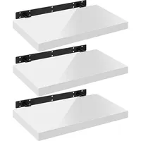 Woltu Wandregal Wandboard freischwebend Schweberegal Holz Board weiß 40x22.9x3.8cm