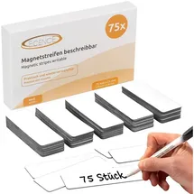 ECENCE Magnetstreifen beschreibbar Etiketten Magnete Schilder Weiss