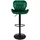 ML-Design Barhocker 4er Set, aus Samt, Grün, Gepolsterter Barstuhl mit Rückenlehne und Fußstütze, Tresenhocker höhenverstellbar 59-79 cm, 360° drehbar, Bistrohocker Hocker Drehstuhl Barstühle