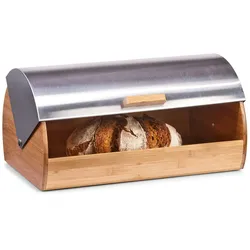Zeller Brotkasten Bambus/Edelstahl