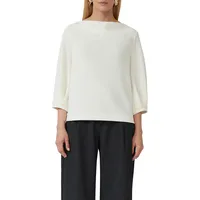 S.Oliver Sweatshirt Wasserfall Ausschnitt Weiß 38