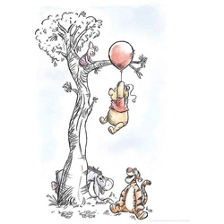 KOMAR Poster „Winnie Pooh Hang on“ Bilder Höhe: 40cm Gr. B/H: 40 cm x 50 cm, Disney, 1 St., bunt Poster