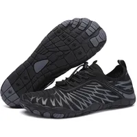 Minimalistische Barfußschuhe für Damen und Herren, breite Zehenbox, Unisex, Trailrunning-Schuhe, schnell trocknend, Schwimmen, Walking, Wasserschuhe, Schwarz , 47 EU - 48 EU