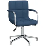 vidaXL Esszimmerstuhl Drehbar Polyester blau