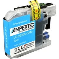 Ampertec Kompatible Tinte ersetzt Brother LC-225XLC cyan